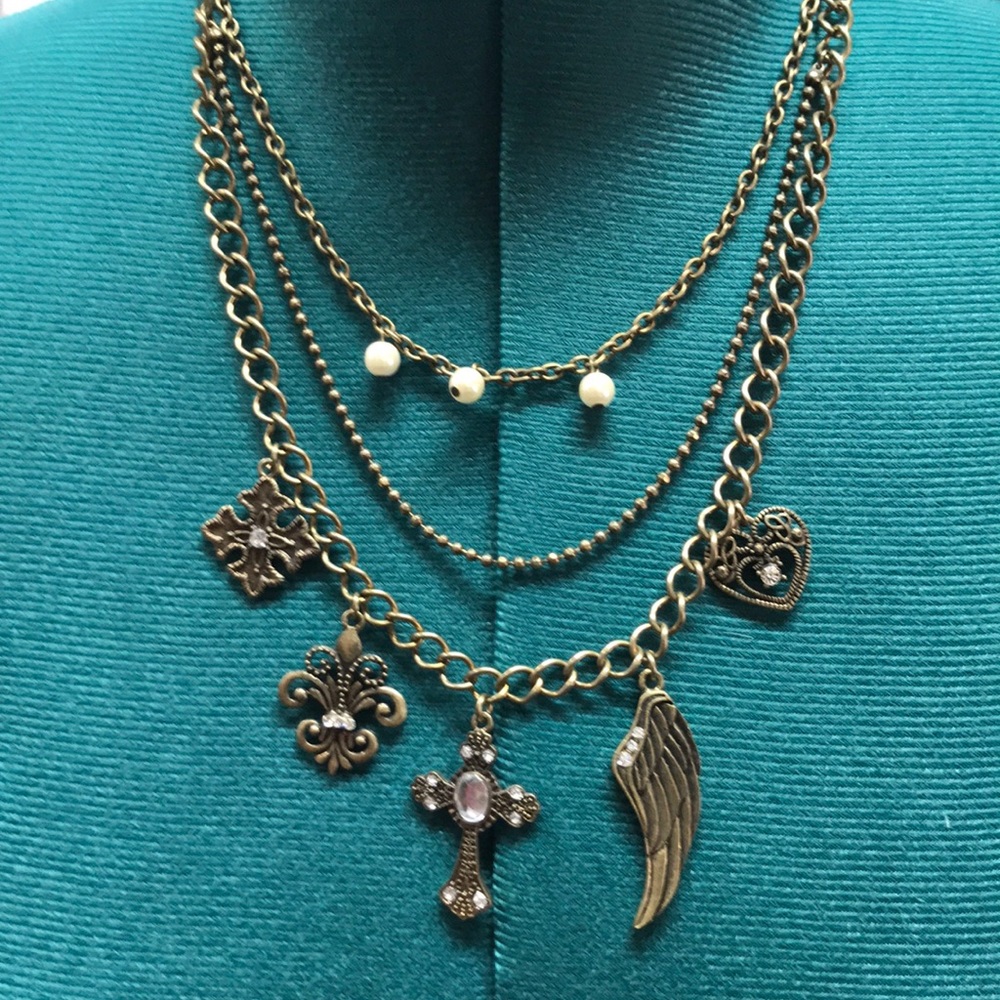 Layered Gold Necklace J01007